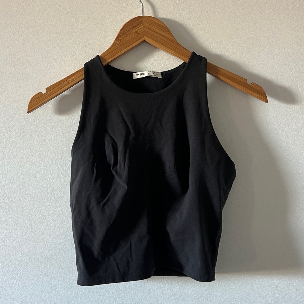 Oysho Black Activewear Crop Top